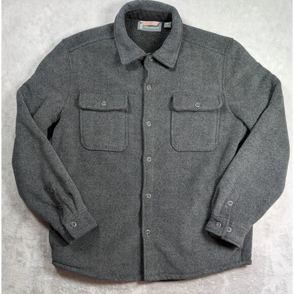 Free Country Coat Mens Medium Gray Sherpa Lined Hiking Outdoor Gorpcore Casual - Picture 1 of 8